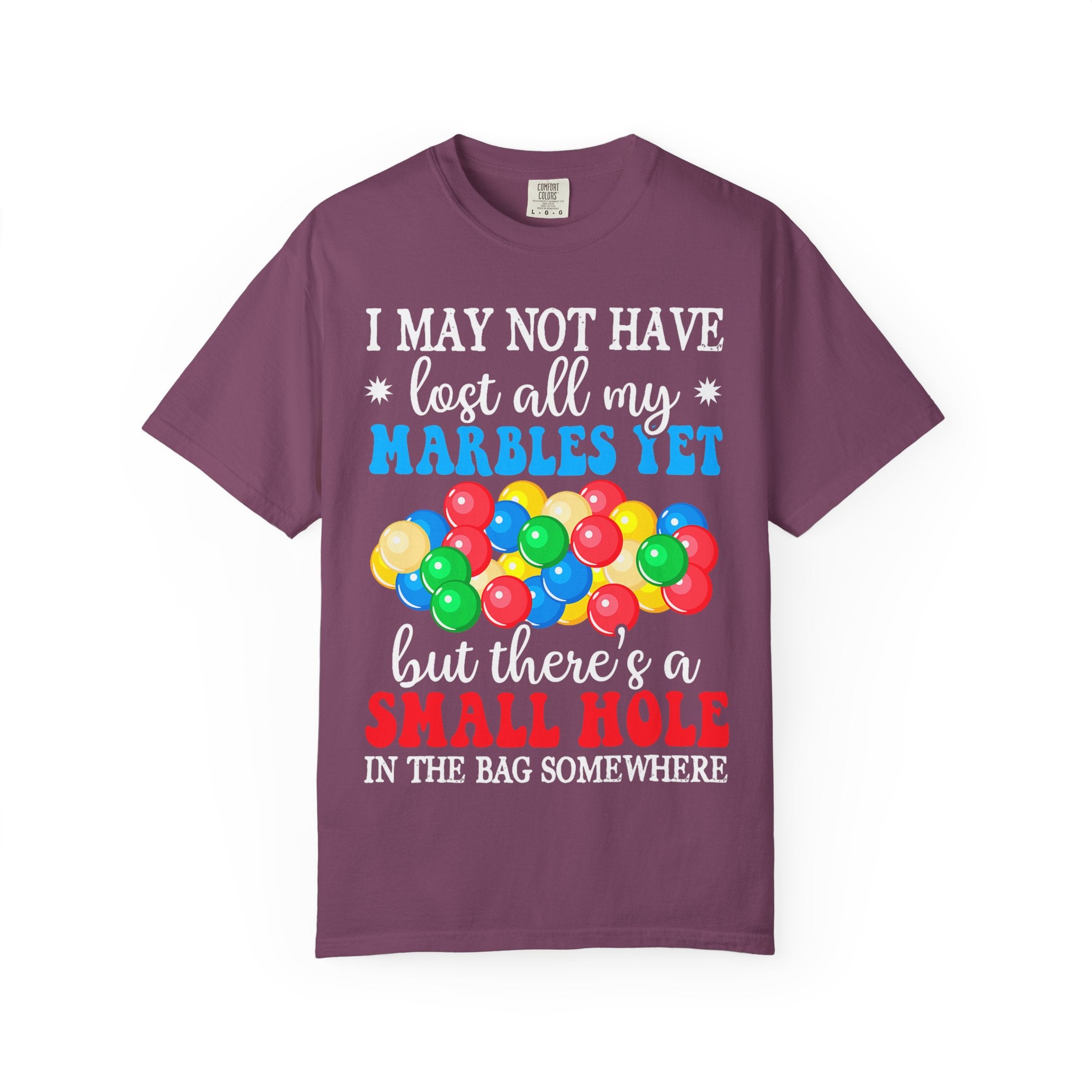 'Lost All My Marbles' Humorous Retro Marbles Design Graphic T-Shirt