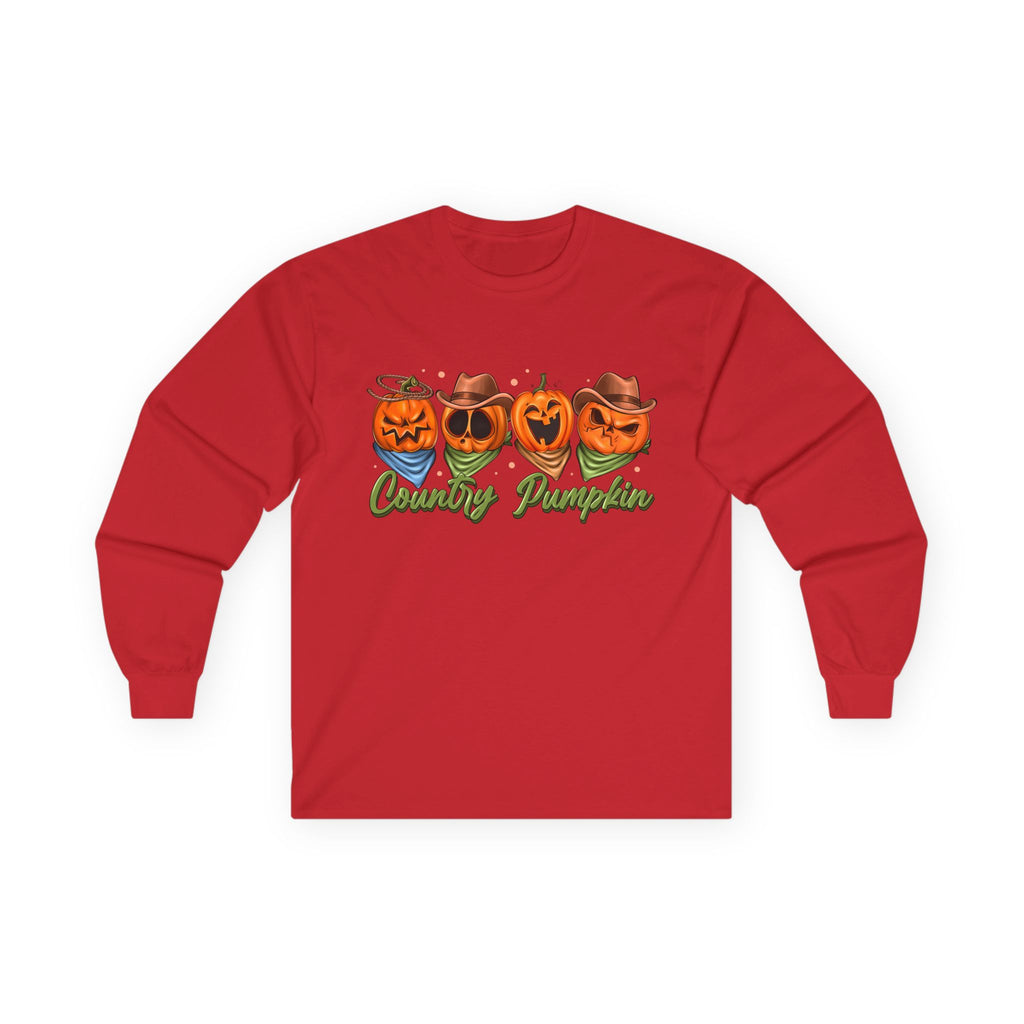 'Country Pumpkins' Jack-O'-Lantern Graphic Long Sleeve Tee