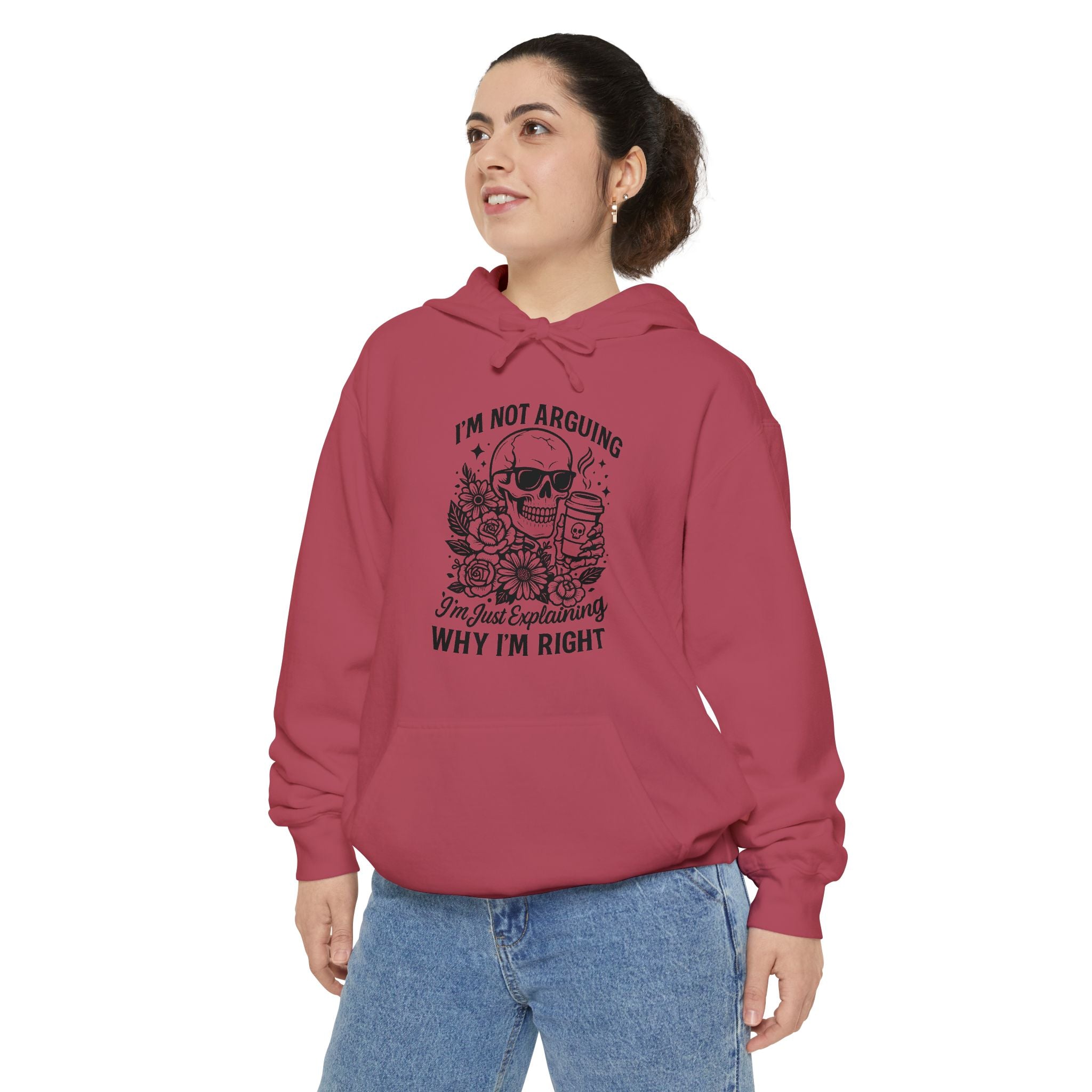 "I'm Not Arguing, "I'm Just Explaining Why I'm Right" Skull Hoodie - Funny   Pullover