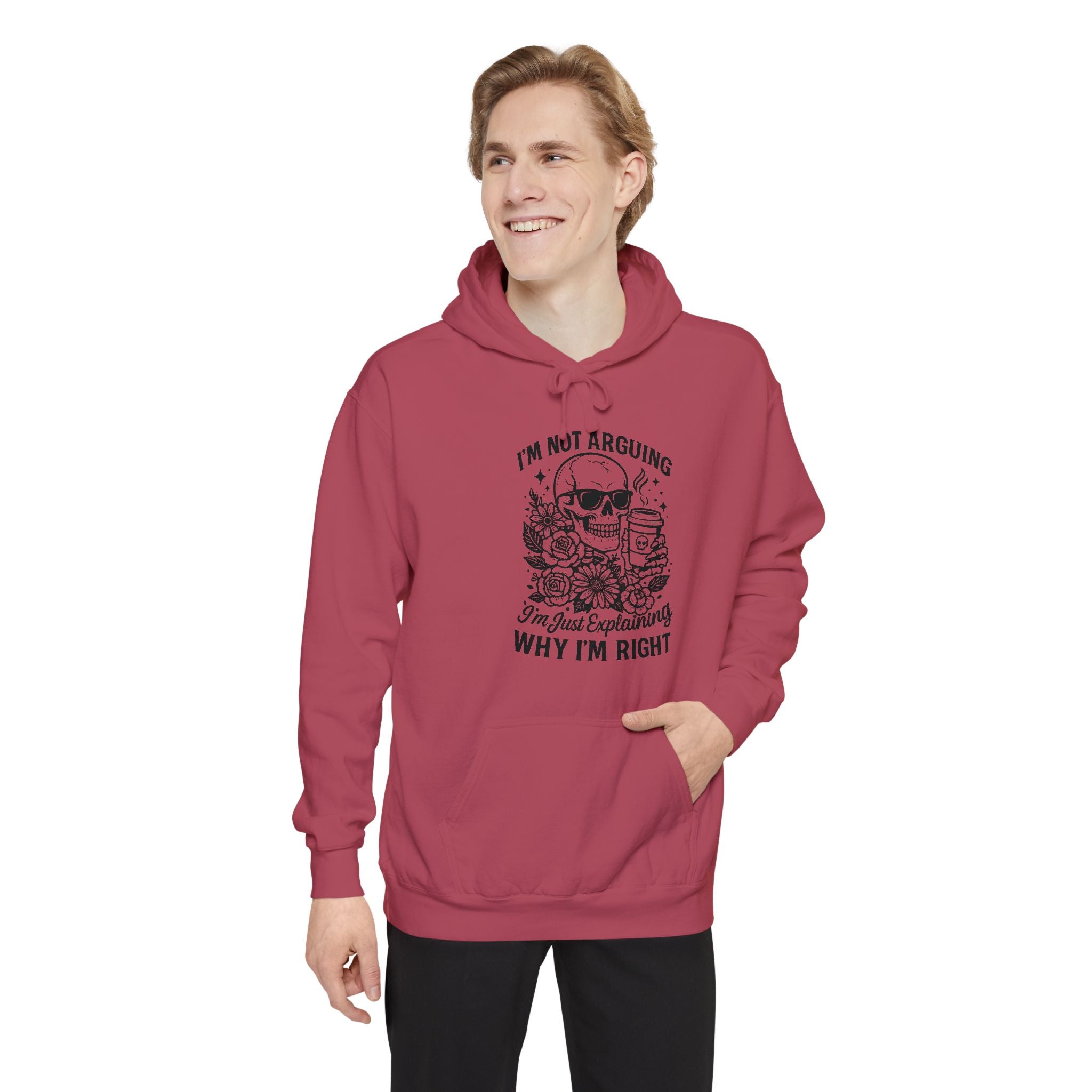 "I'm Not Arguing, "I'm Just Explaining Why I'm Right" Skull Hoodie - Funny   Pullover