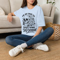 "On My Way to Make Some Bad Decisions" Skull Floral Graphic T-Shirt