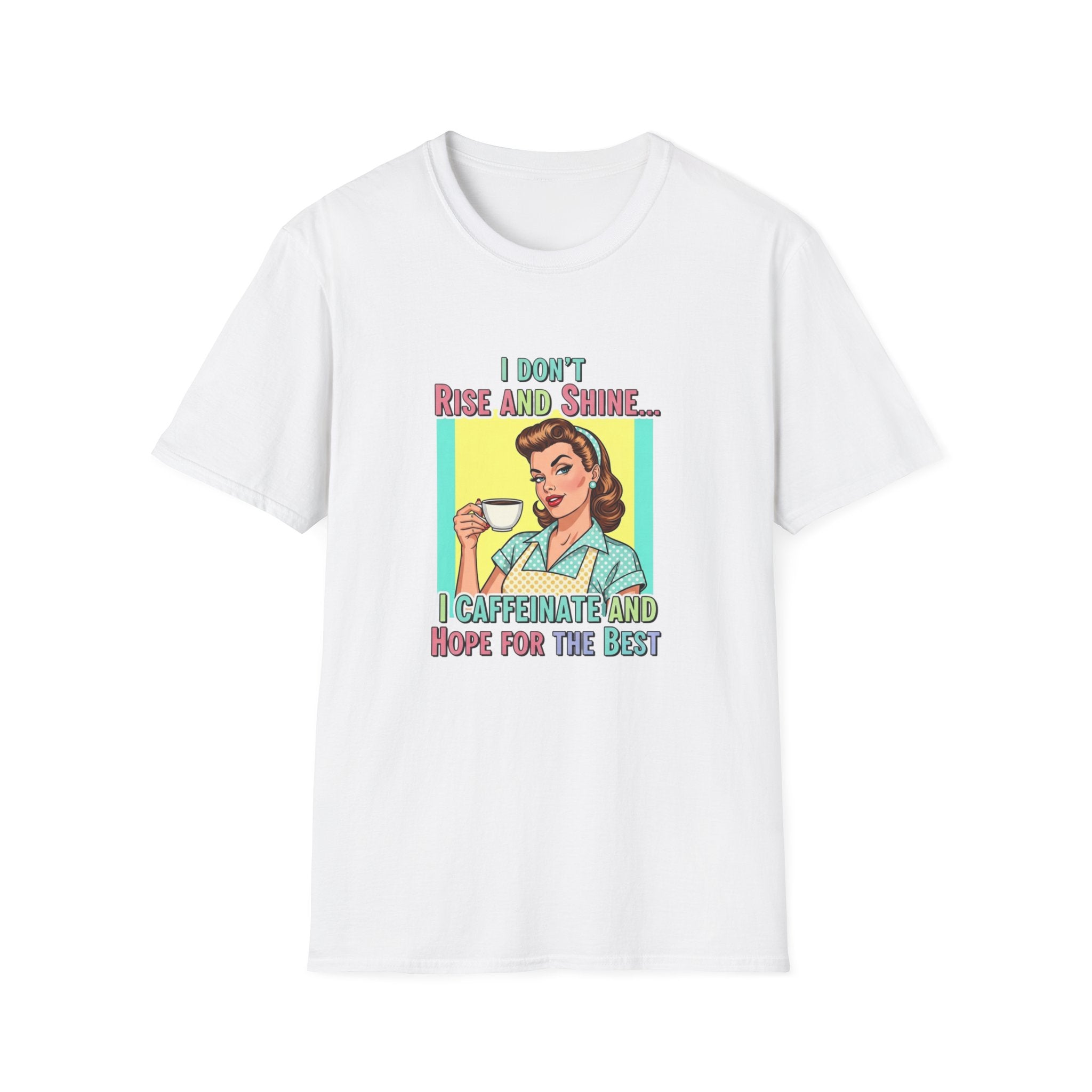 "I Don’t Rise and Shine I Caffeinate" - Retro Coffee Tee