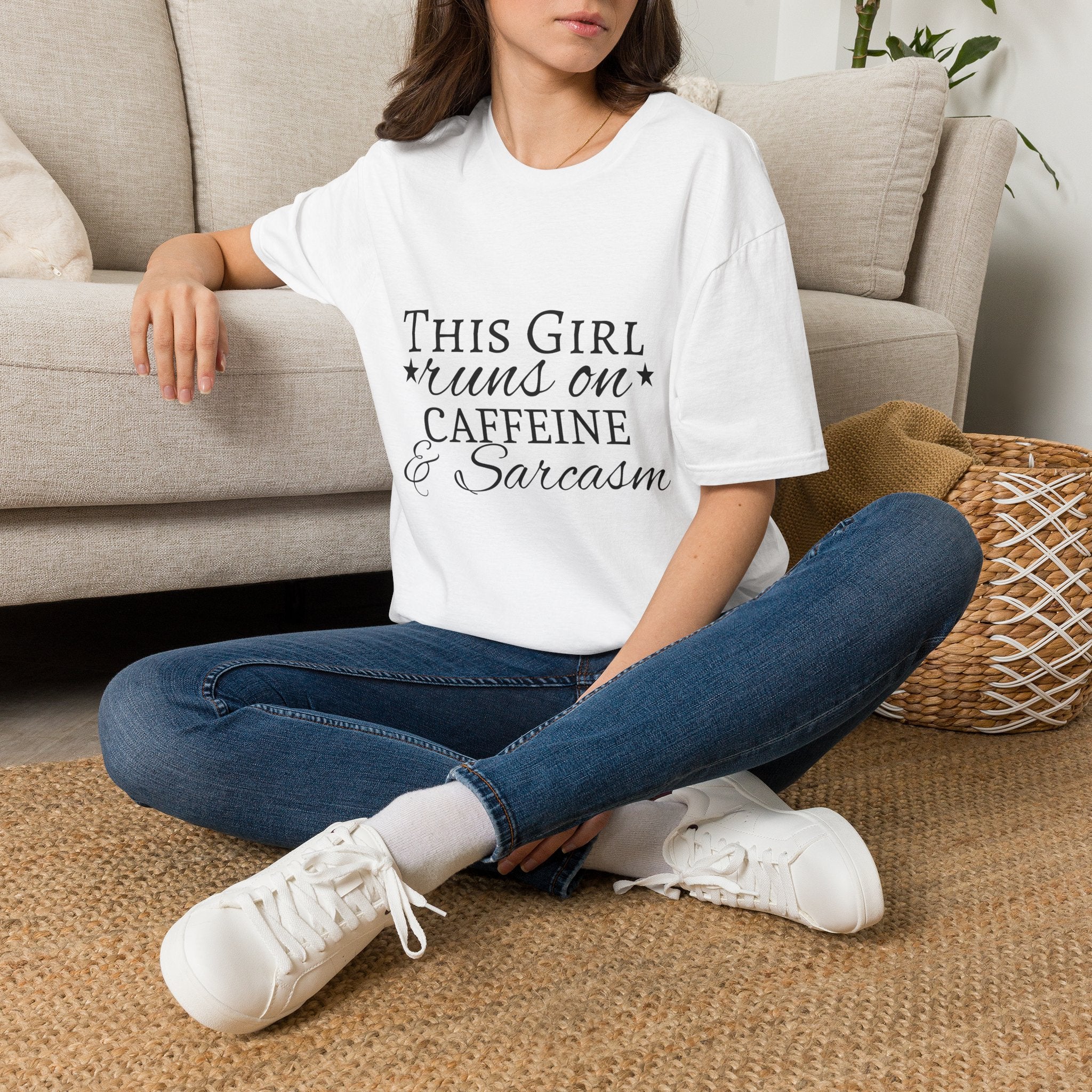 This Girl Runs on Caffeine & Sarcasm T-Shirt