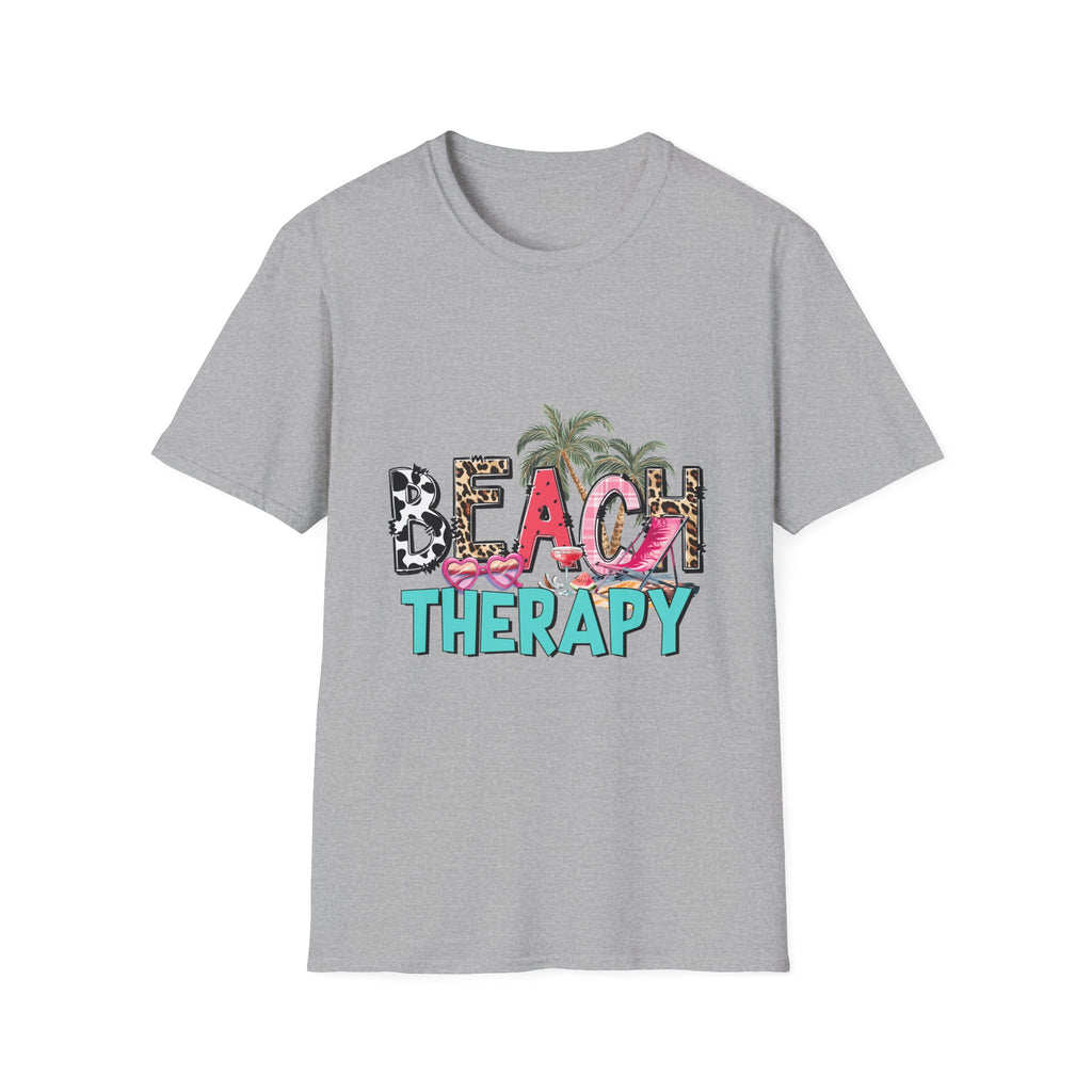 Beach Therapy Palm Trees & Leopard Print Summer Tee