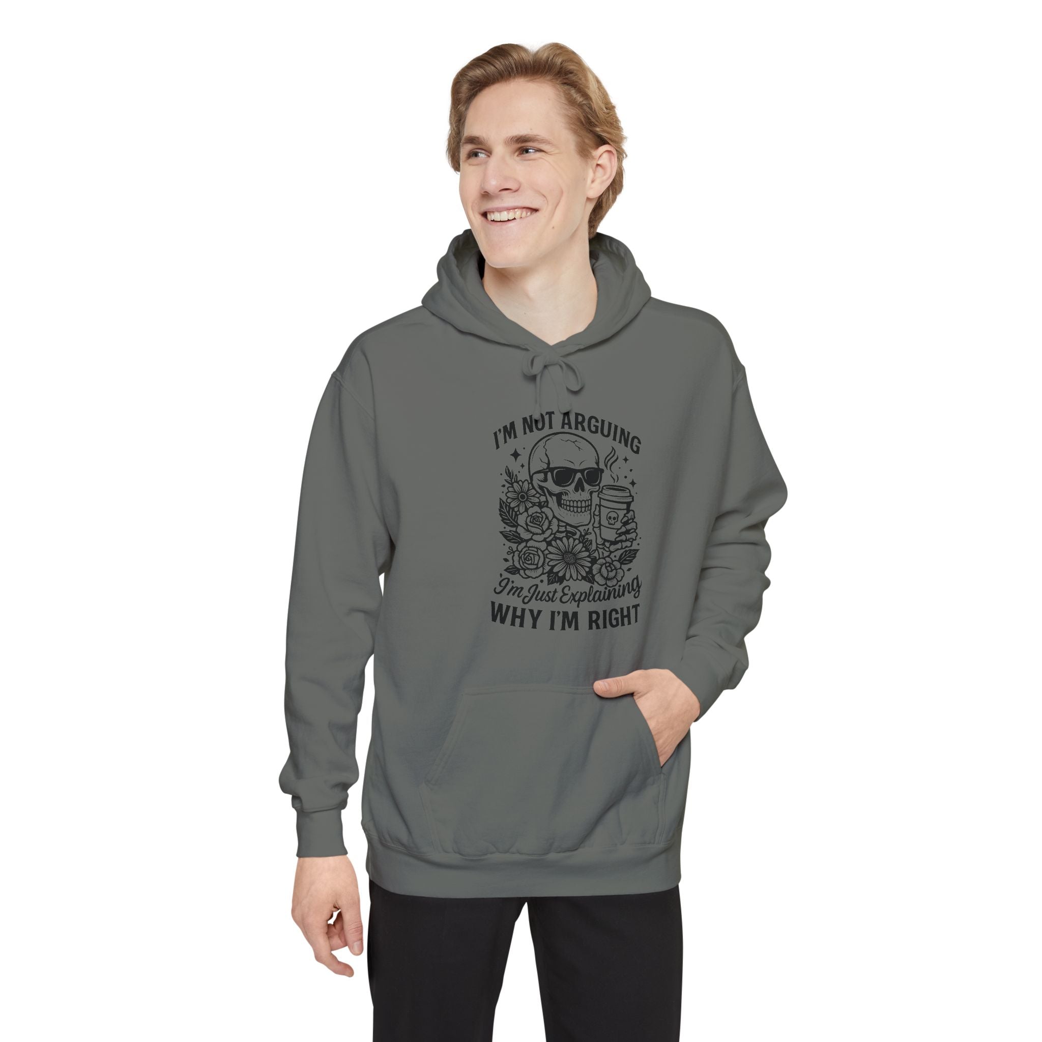 "I'm Not Arguing, "I'm Just Explaining Why I'm Right" Skull Hoodie - Funny   Pullover