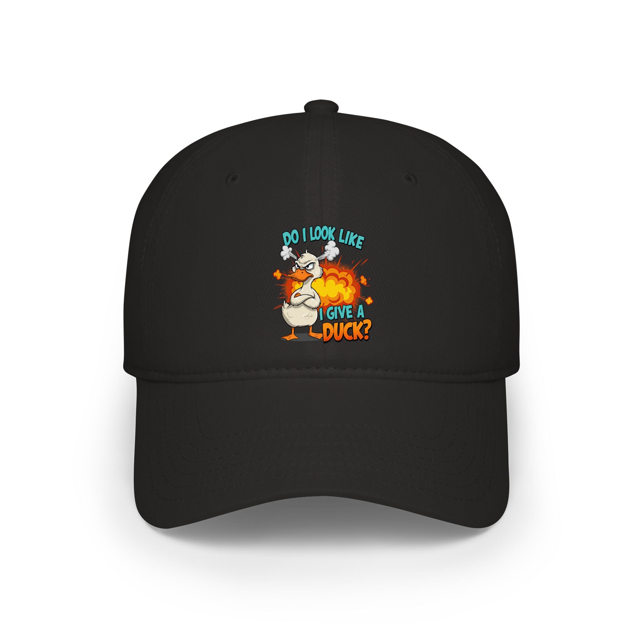 'Do I Look Like I Give a Duck?' Funny Angry Duck Baseball Hat-Low Profile Cap