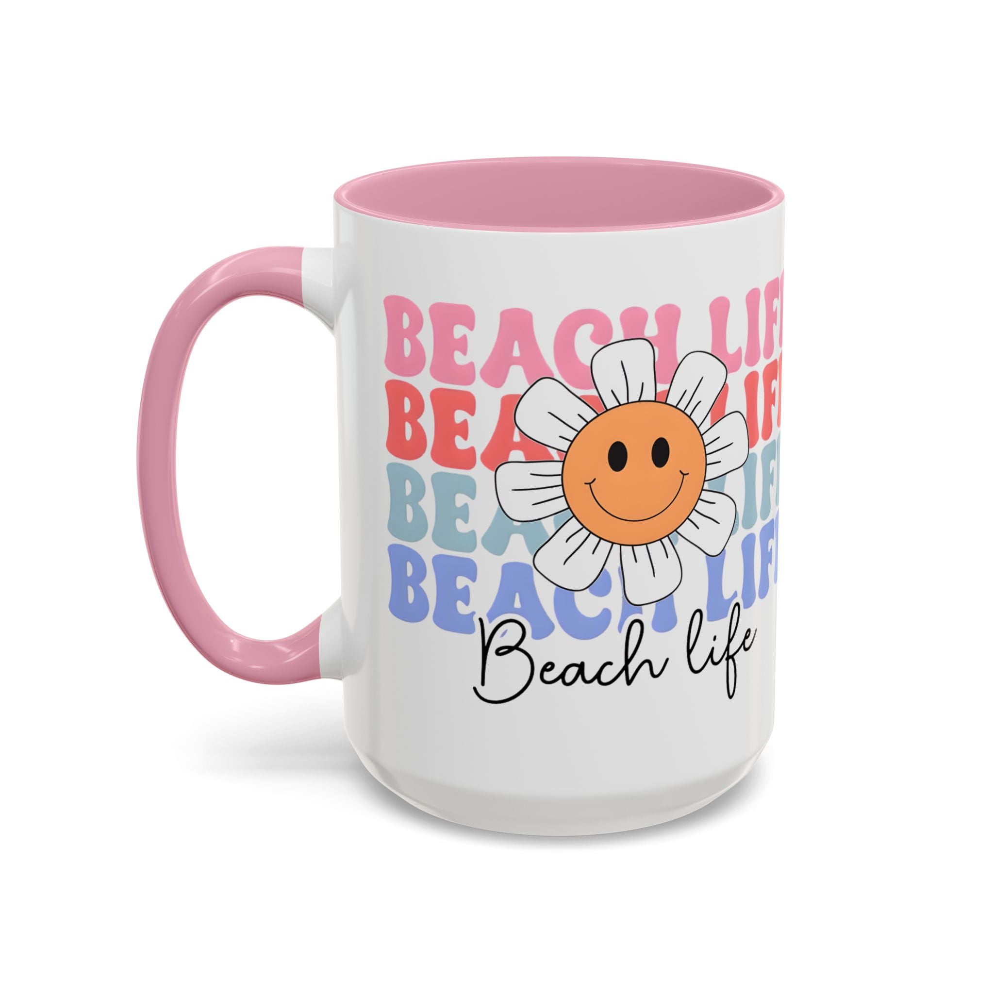 Retro Daisy "Life" Colorful Coffee Mug (11oz & 15oz)