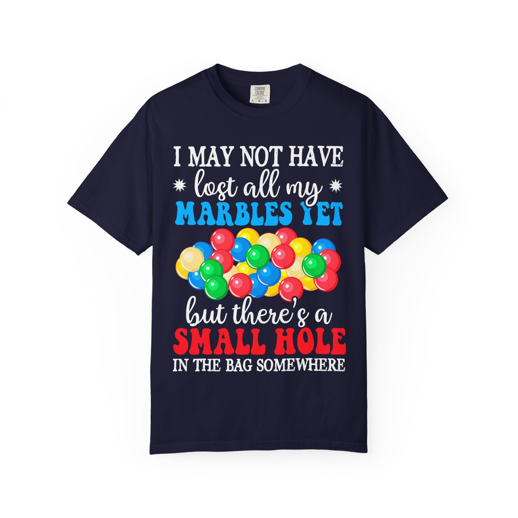 'Lost All My Marbles' Humorous Retro Marbles Design Graphic T-Shirt