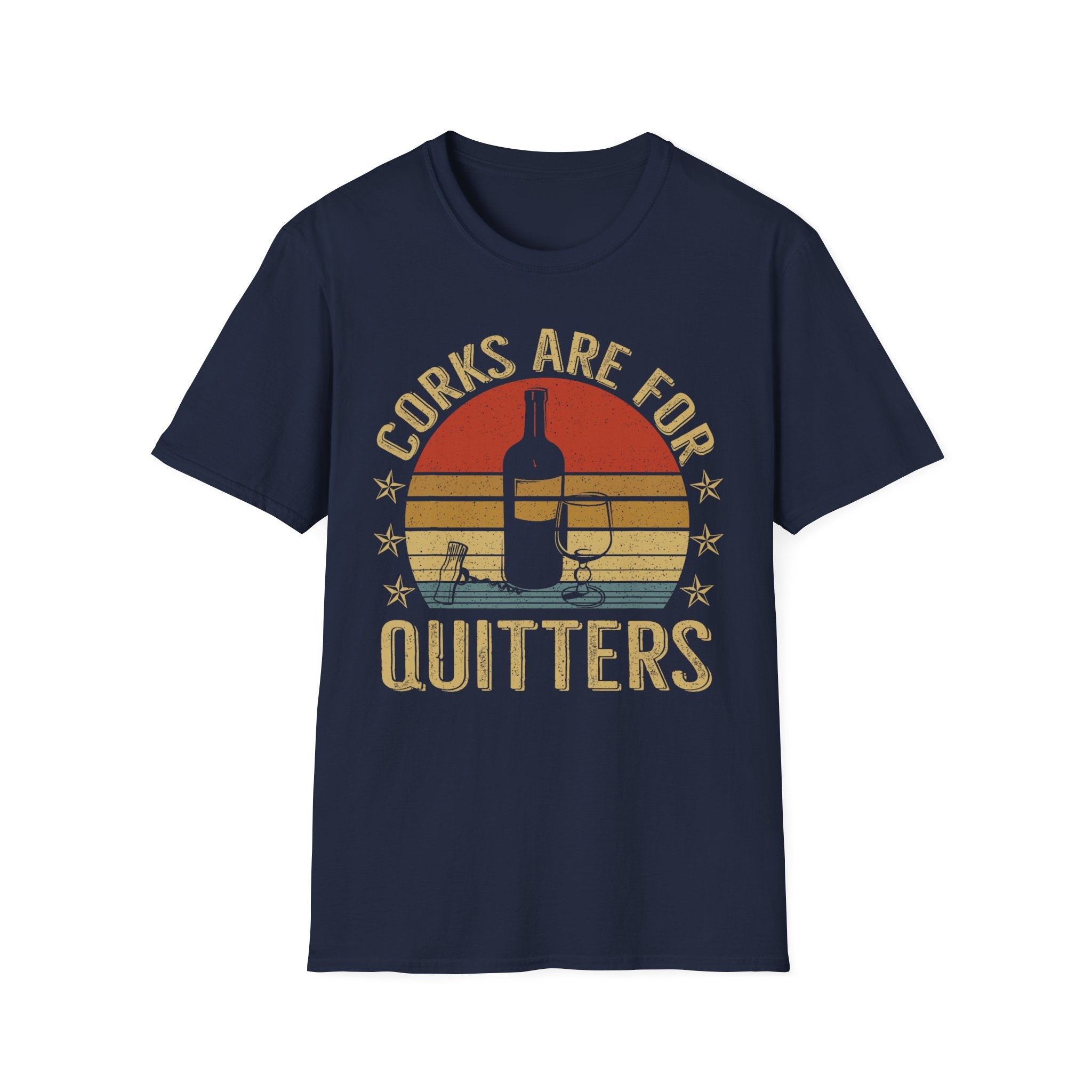 "Corks Are for Quitters" Vintage Wine Graphic Tee