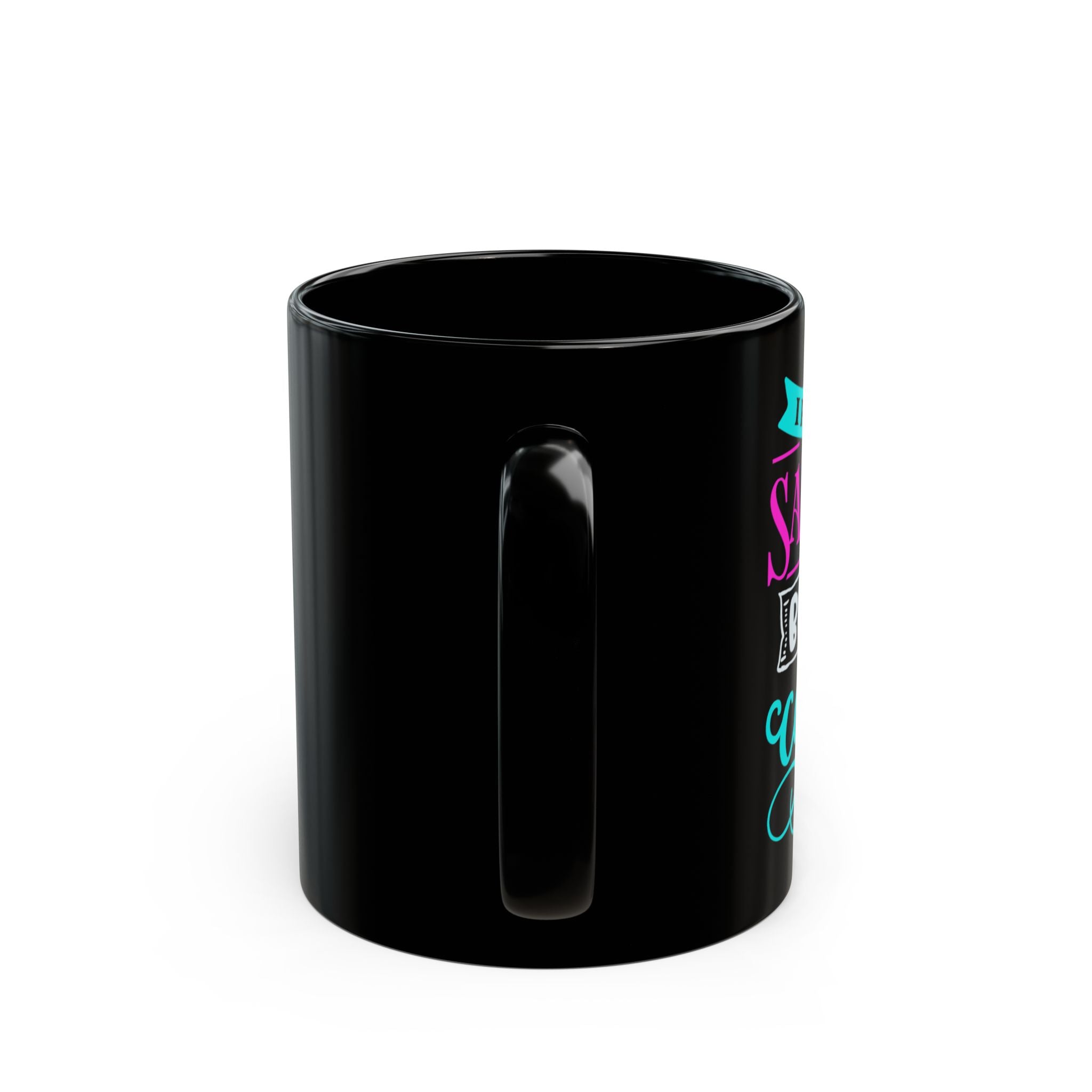"If Only Sarcasm Burned Calories" Colorful Feminism Design Black Ceramic Mug (11oz & 15oz)