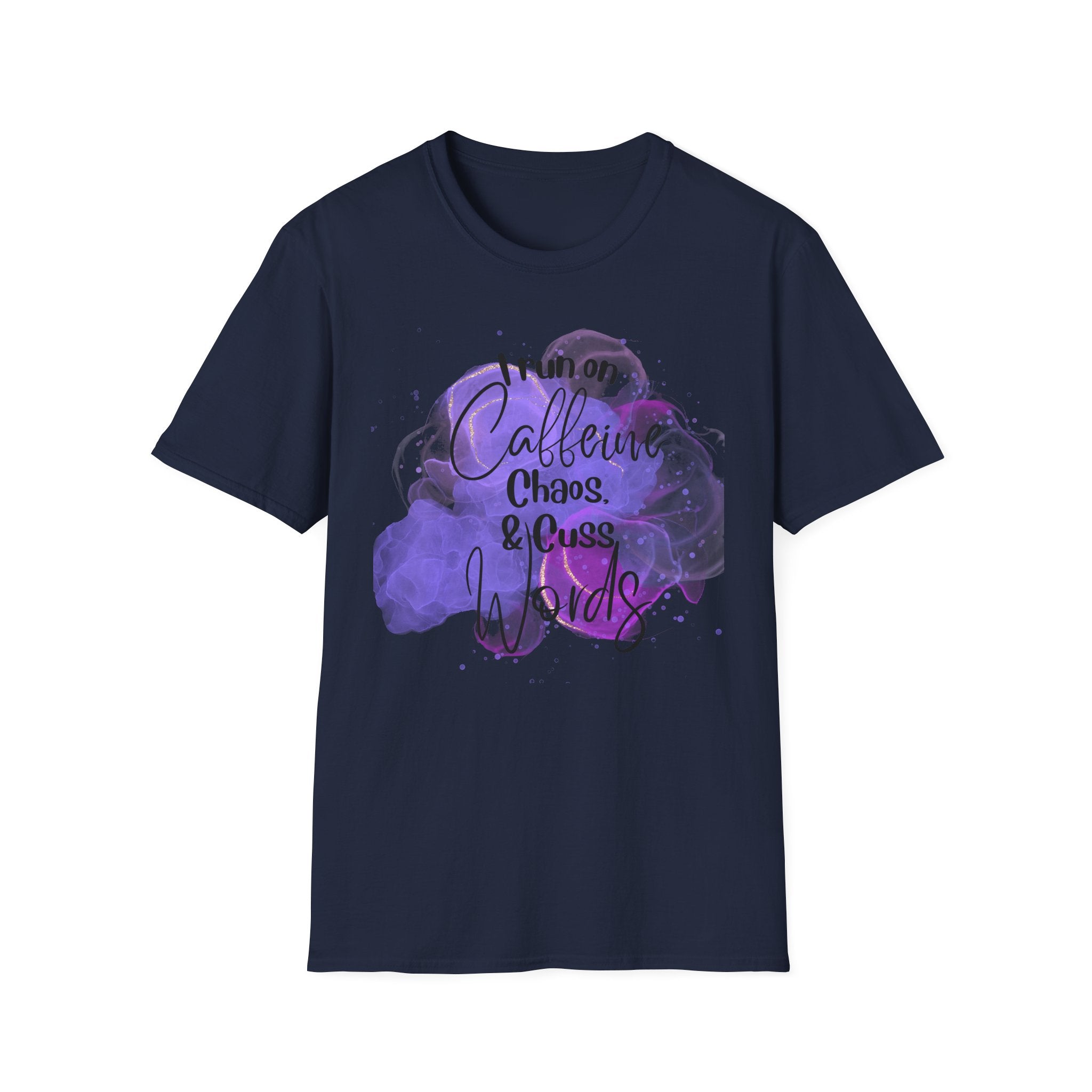 Caffeine, Chaos & Cuss Words Funny Watercolor Coffee Shirt