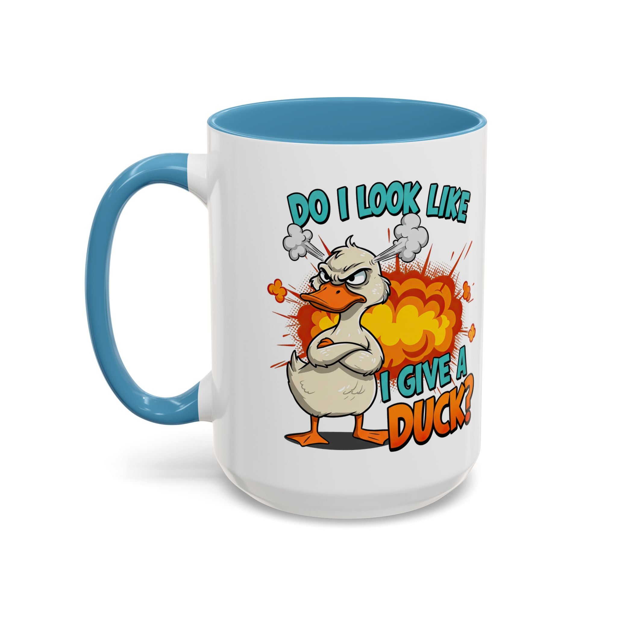 “Do I Look Like I Have A Duck?” Coffee Mug -Accent Ceramic Mug