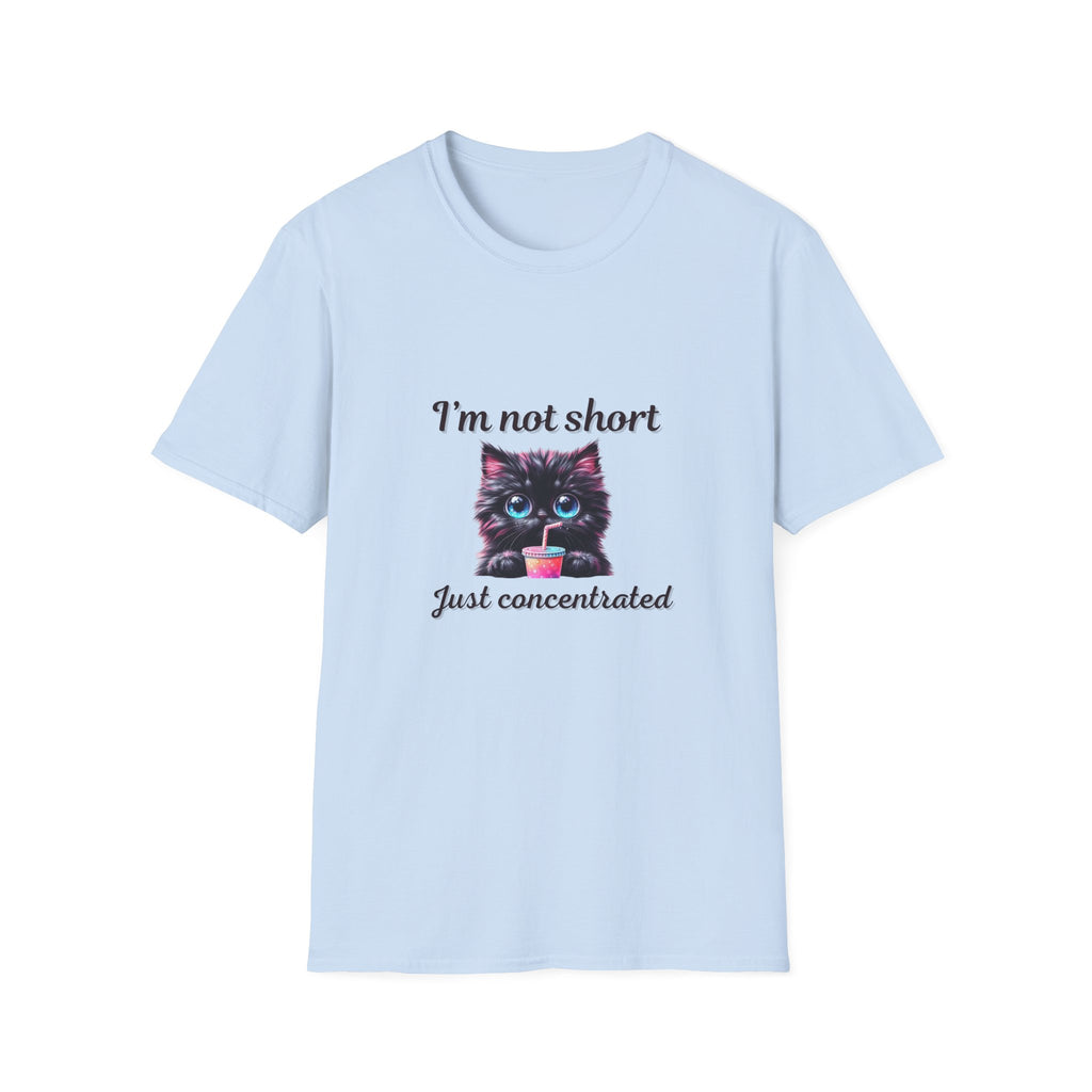 "I'm Not Short, Just Concentrated" Cute Cat Graphic Tee
