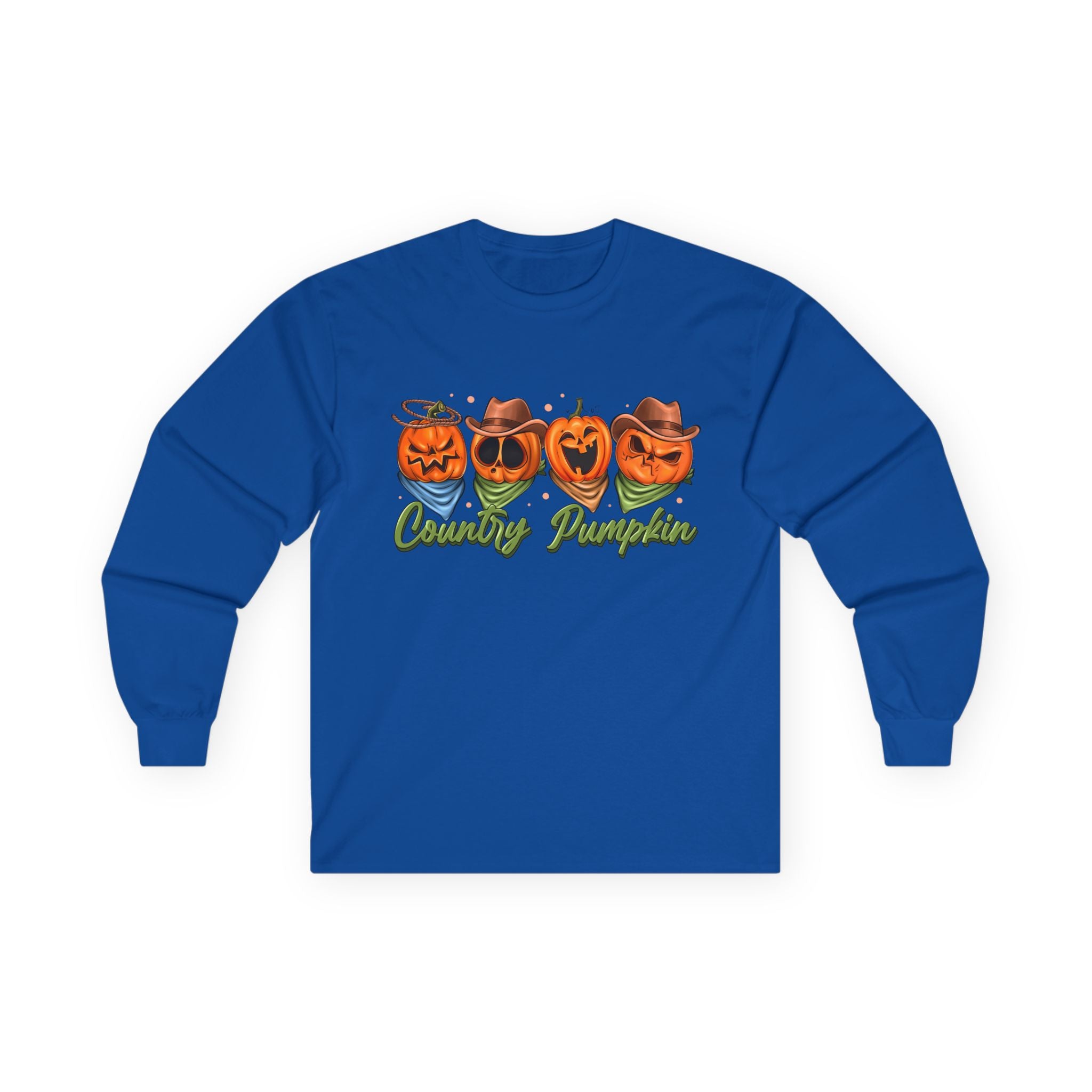 'Country Pumpkins' Jack-O'-Lantern Graphic Long Sleeve Tee