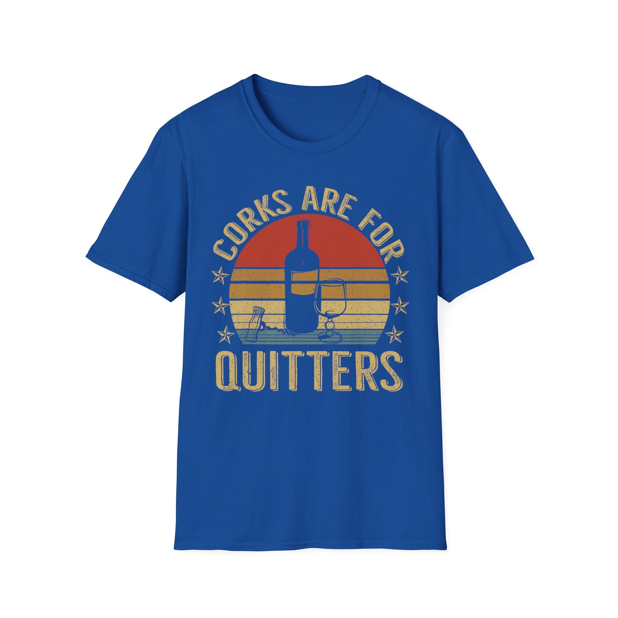 "Corks Are for Quitters" Vintage Wine Graphic Tee