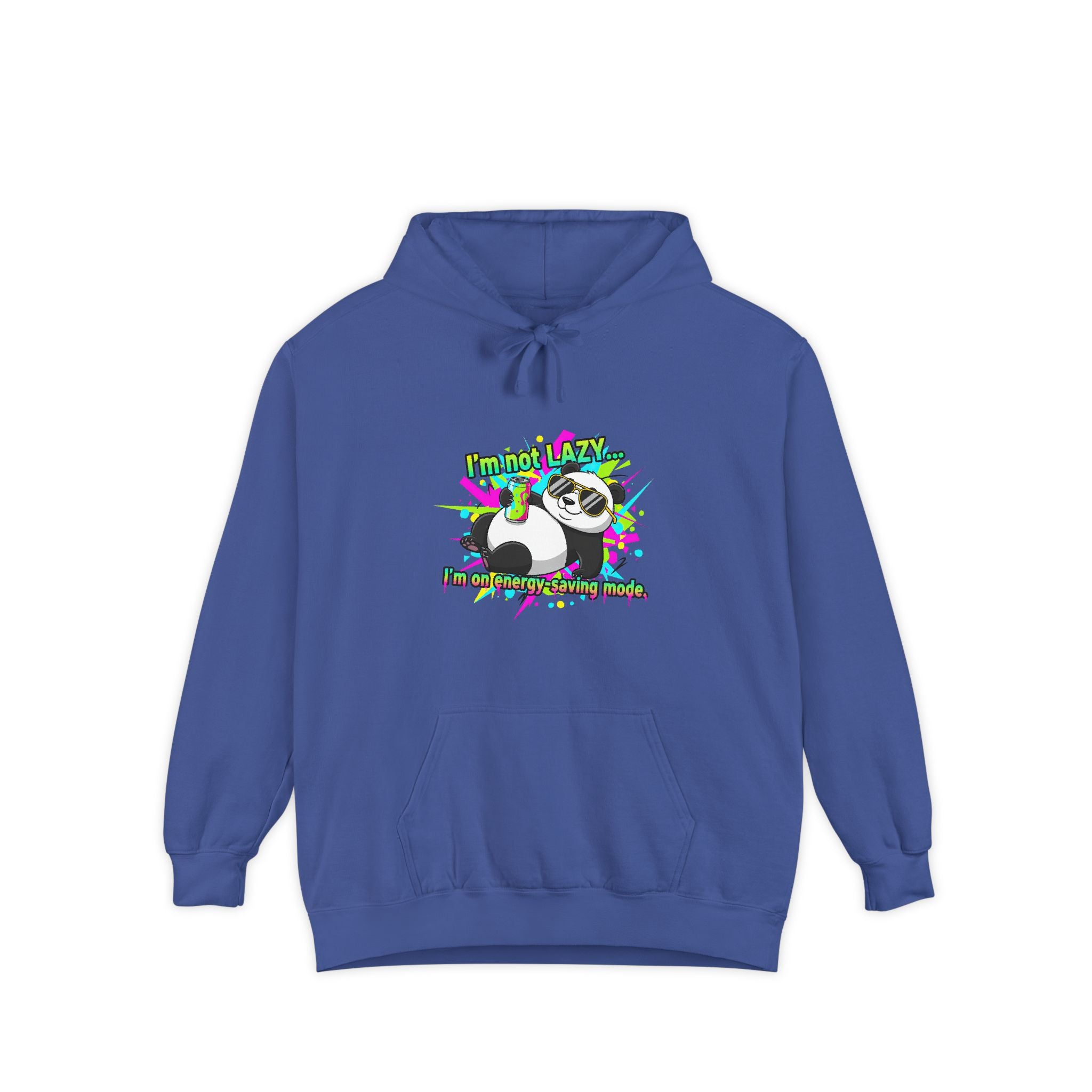 "I'm Not Lazy, I'm on Energy Saving Mode" Graphic Pullover-Panda Dance Hoodie