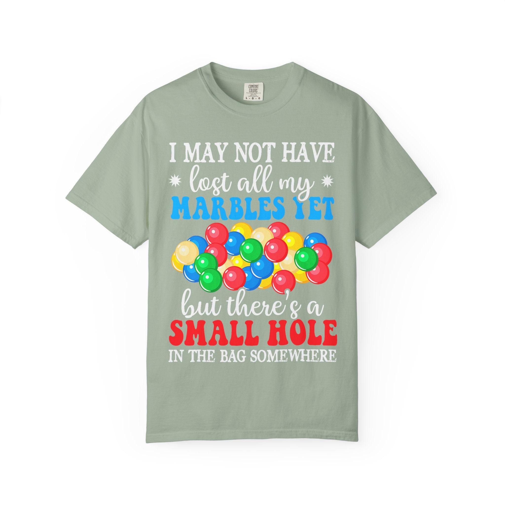'Lost All My Marbles' Humorous Retro Marbles Design Graphic T-Shirt