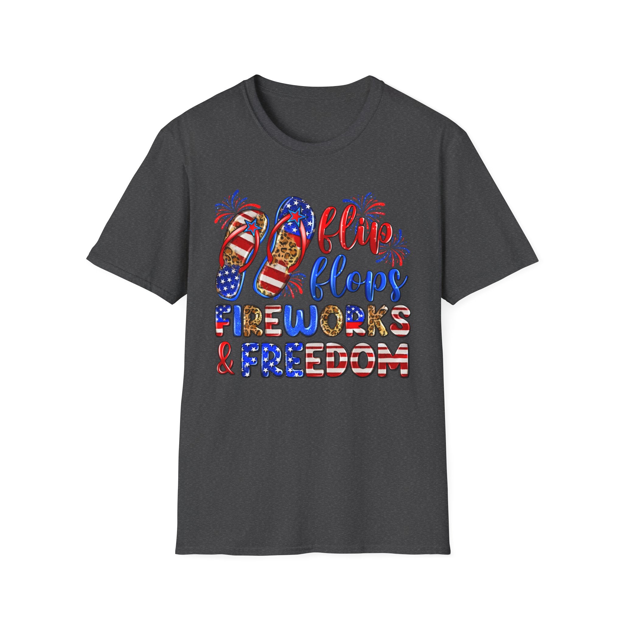 "Flip Flops Fireworks & Freedom" 4th of July Tee