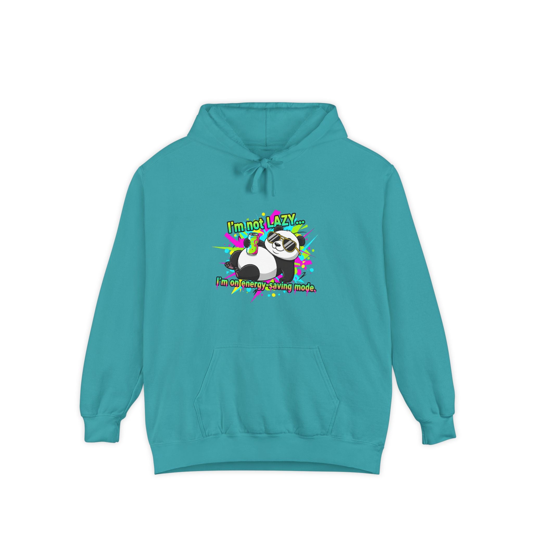 "I'm Not Lazy, I'm on Energy Saving Mode" Graphic Pullover-Panda Dance Hoodie