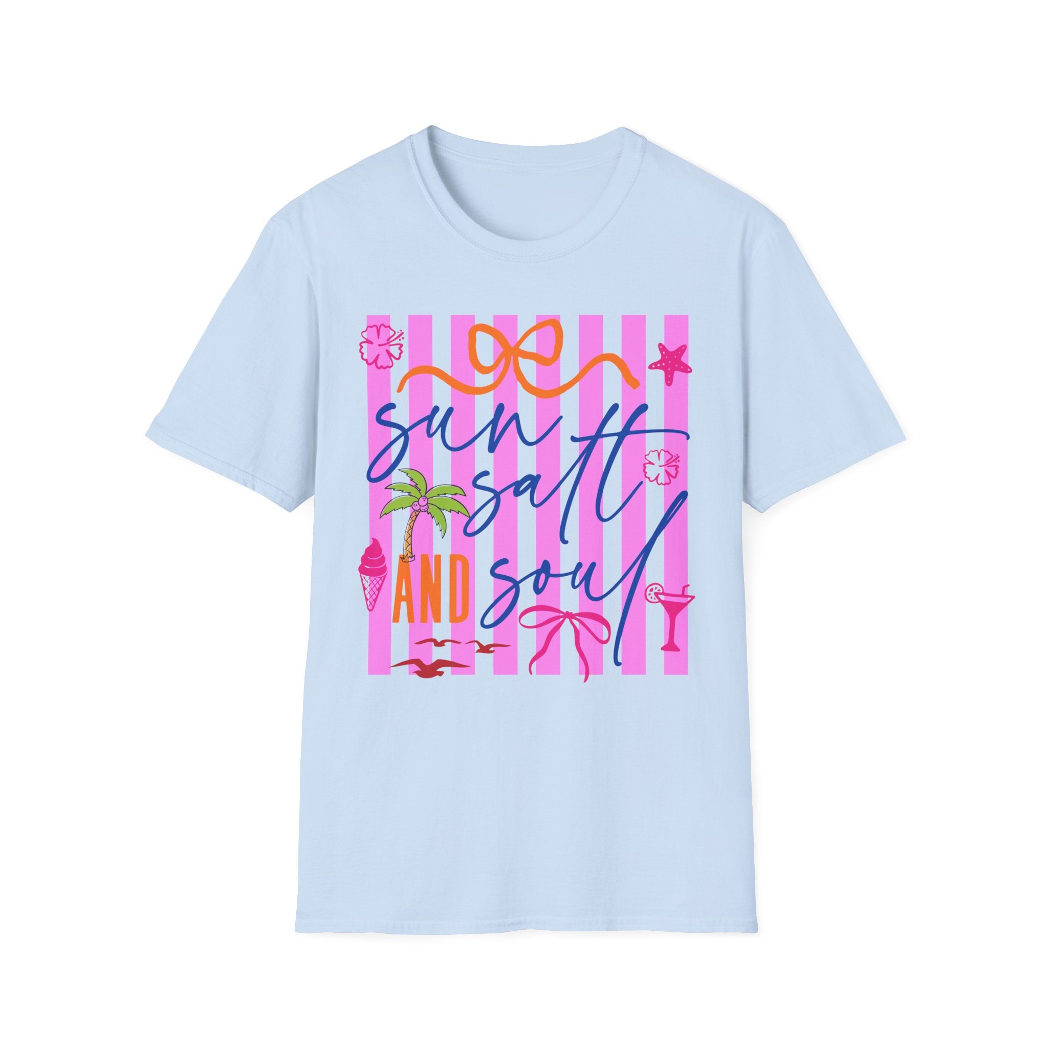Sun, Salt & Sea Beachy Pink Striped Summer Tee