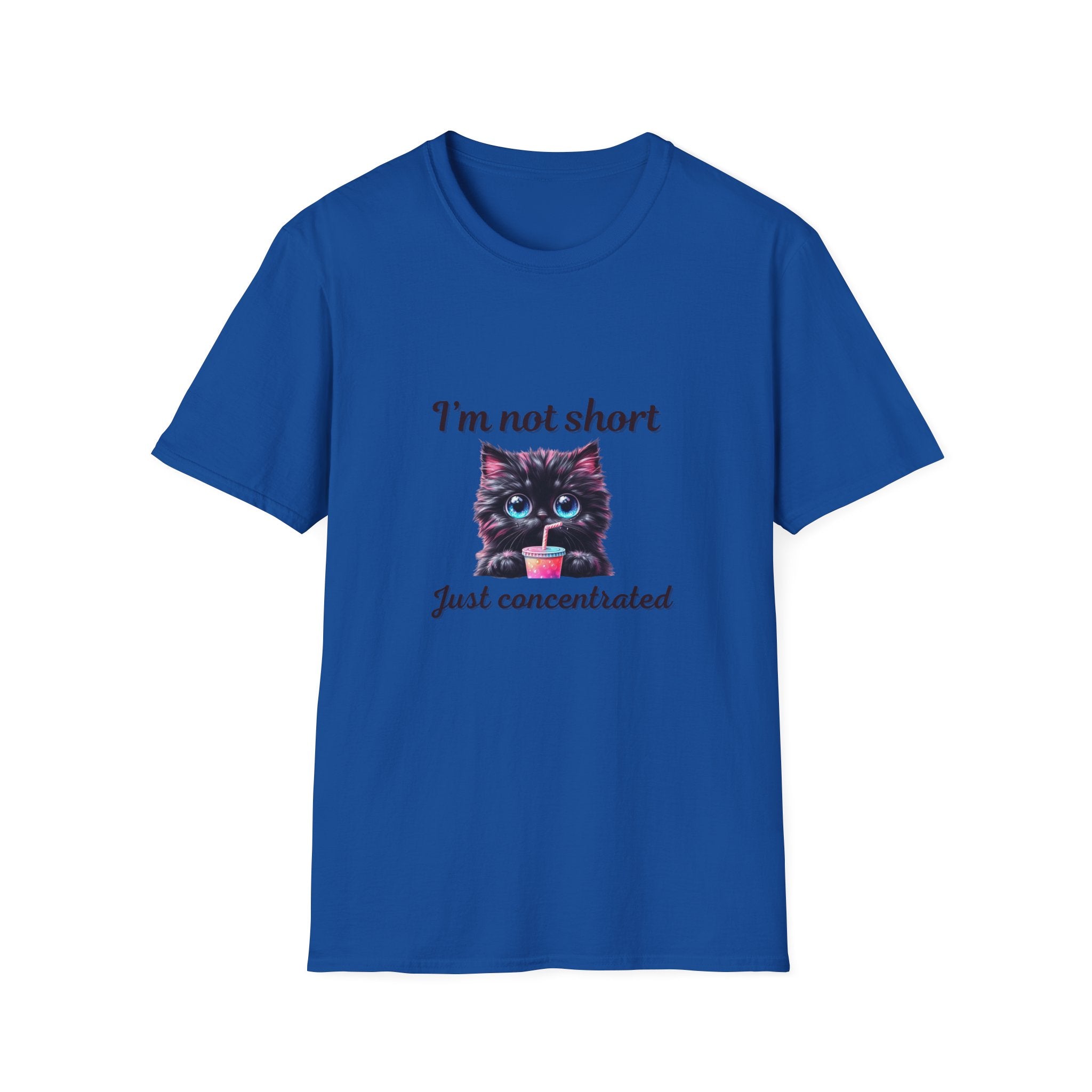 "I'm Not Short, Just Concentrated" Cute Cat Graphic Tee