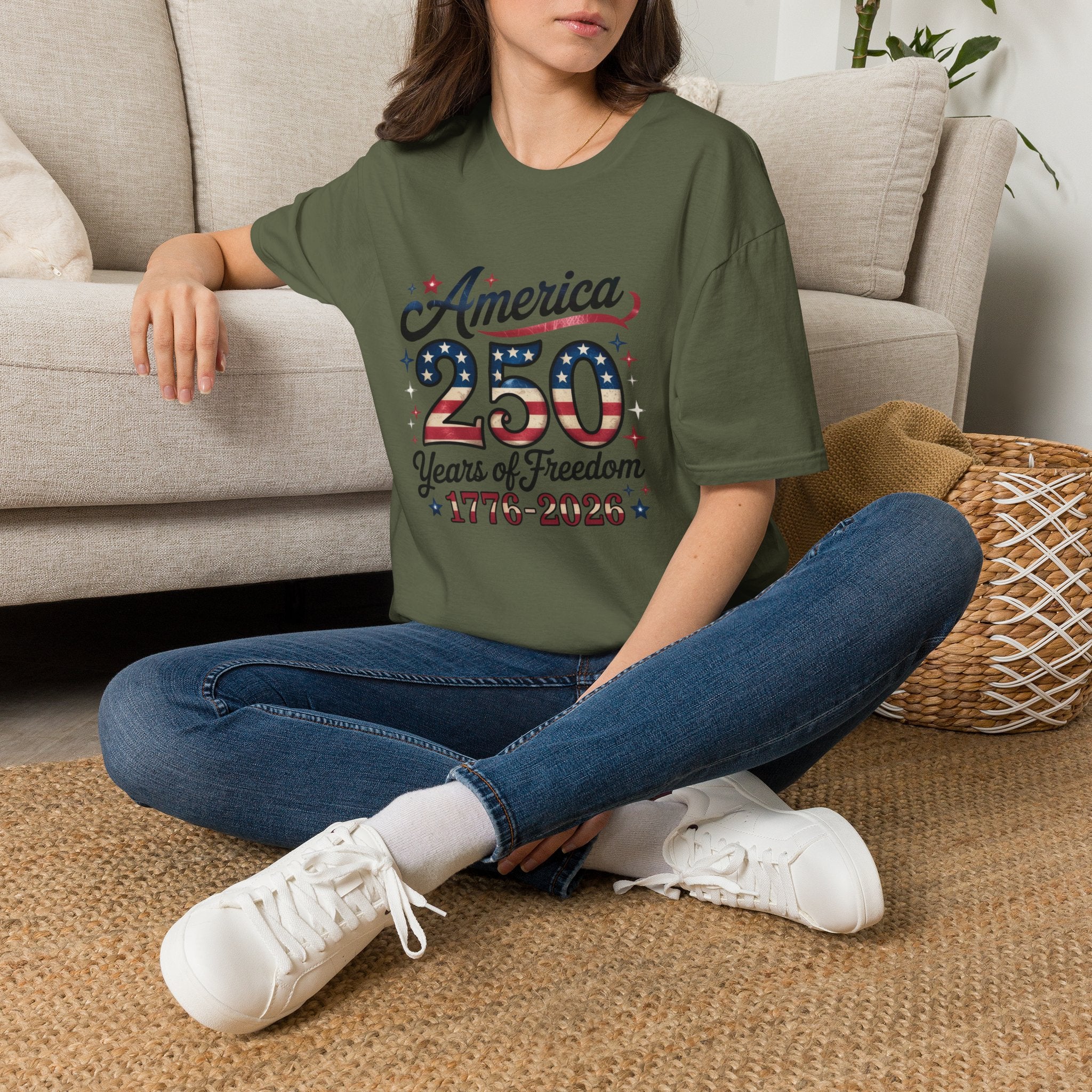 America — 250 Years of Freedom 1776–2026 Patriotic Tee