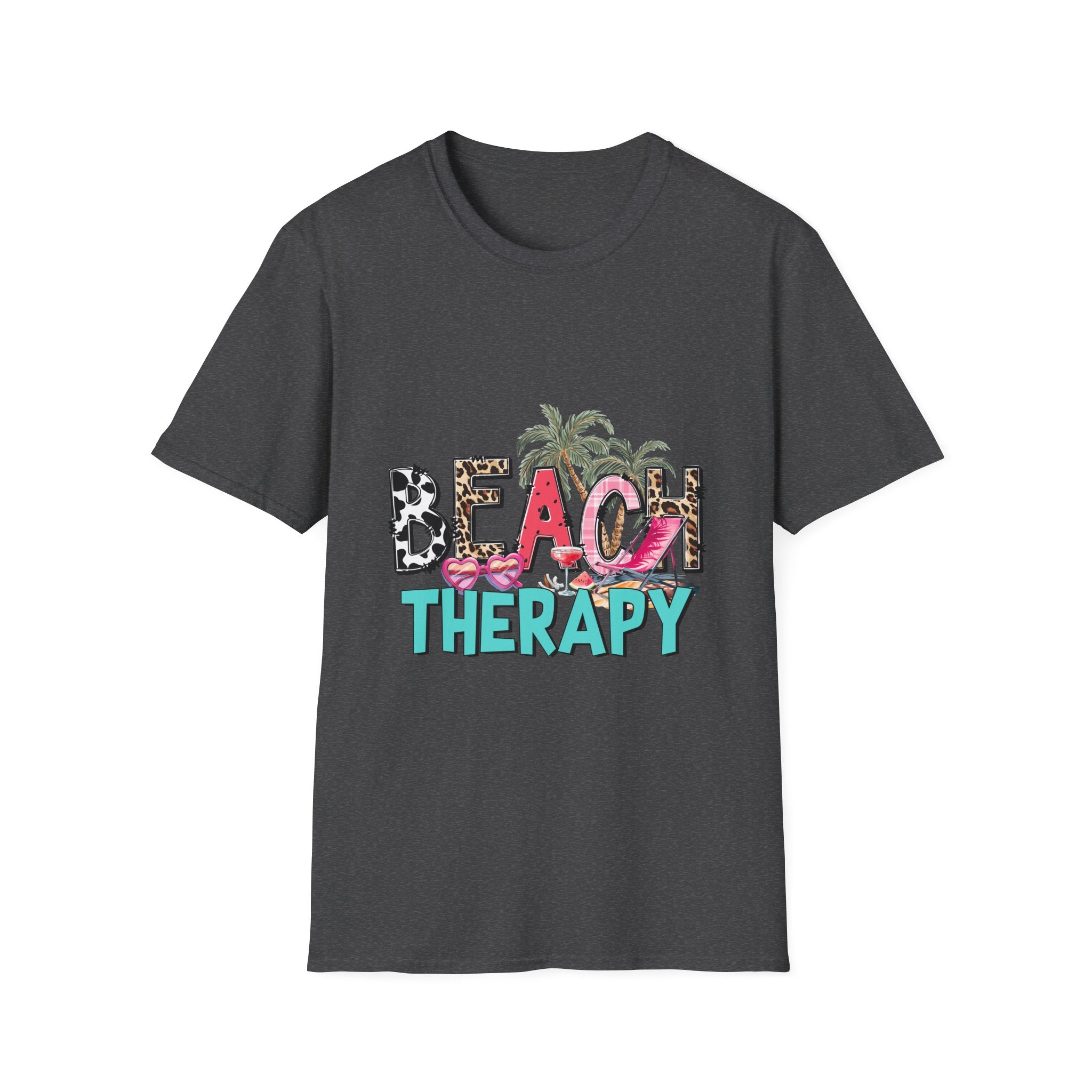 Beach Therapy Palm Trees & Leopard Print Summer Tee