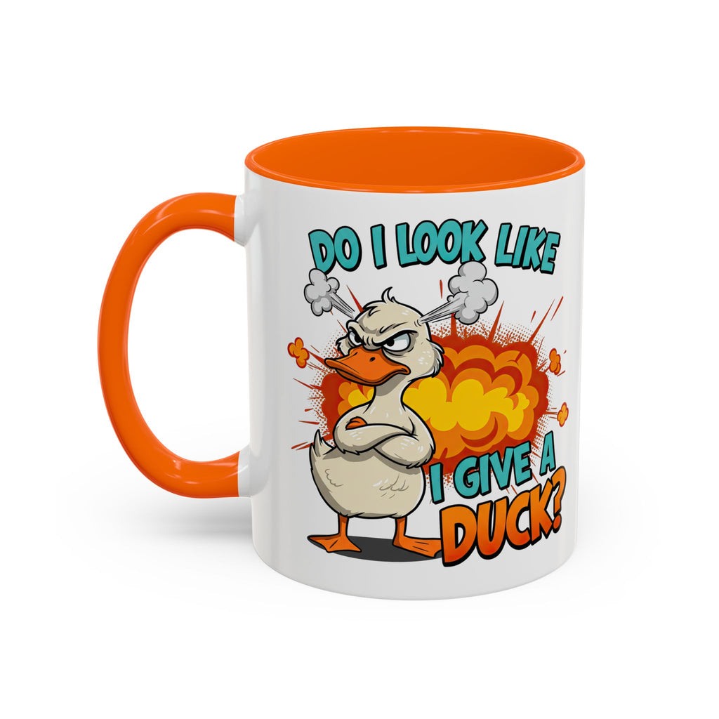 “Do I Look Like I Have A Duck?” Coffee Mug -Accent Ceramic Mug